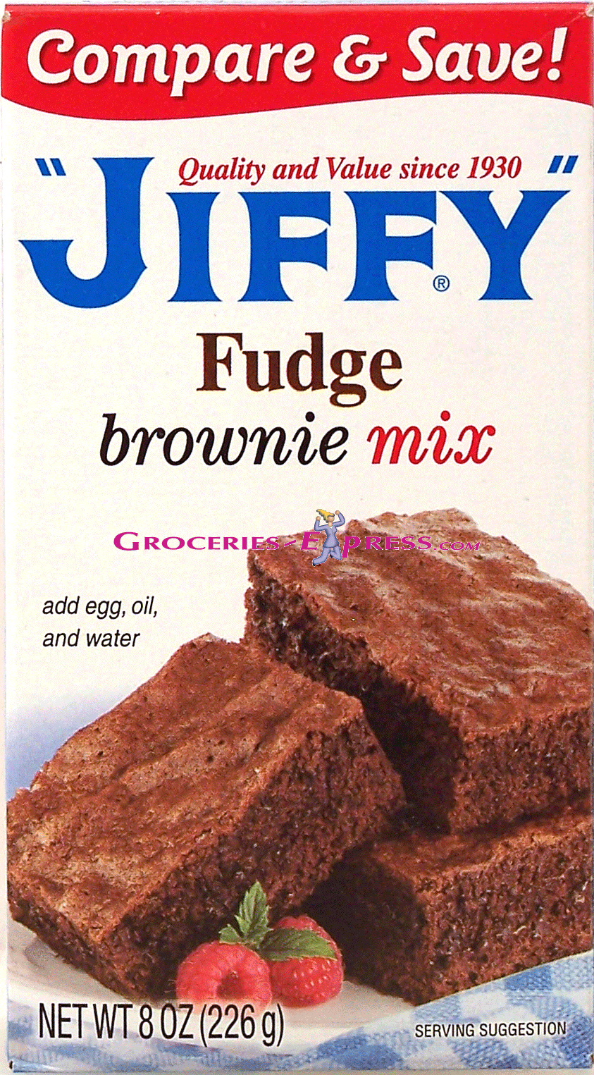 Jiffy  chocolate fudge brownie mix, add egg, nuts, oil and water Full-Size Picture